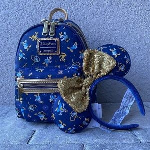 Disney Parks Loungefly 50th Anniversary Backpack and Ears